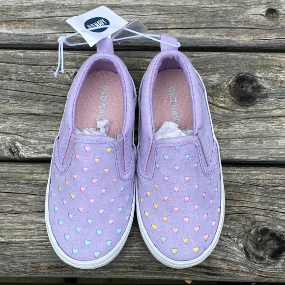 Old Navy Royal Purple Perforated Faux-Suede Slip-Ons For Toddler Girls - Picture 3 of 10